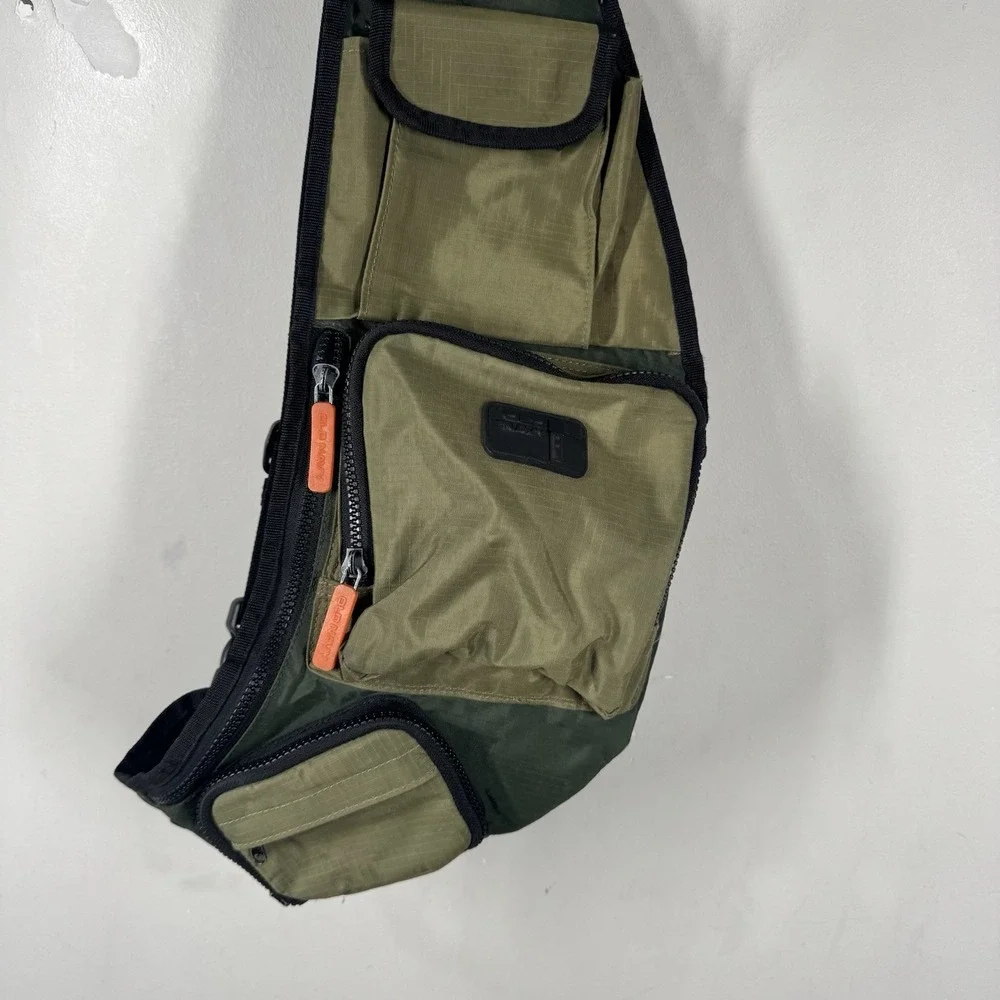 Vtg Old Navy Sling Crossbody Messenger Fanny Bag Olive Gorpcore Y2k Tactical